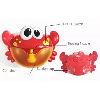 Baby Toys Bath Bubble Maker Machine Tub Music Bubble Bathtub Soap Machine Blower Bath Toys Crabs For Children Water Toy oyuncak