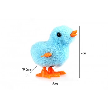 1PCS Cute Plush Wind Up Chicken Kids Educational Toy Clockwork Jumping Walking Chicks Toys For Children Baby Gifts Random Color