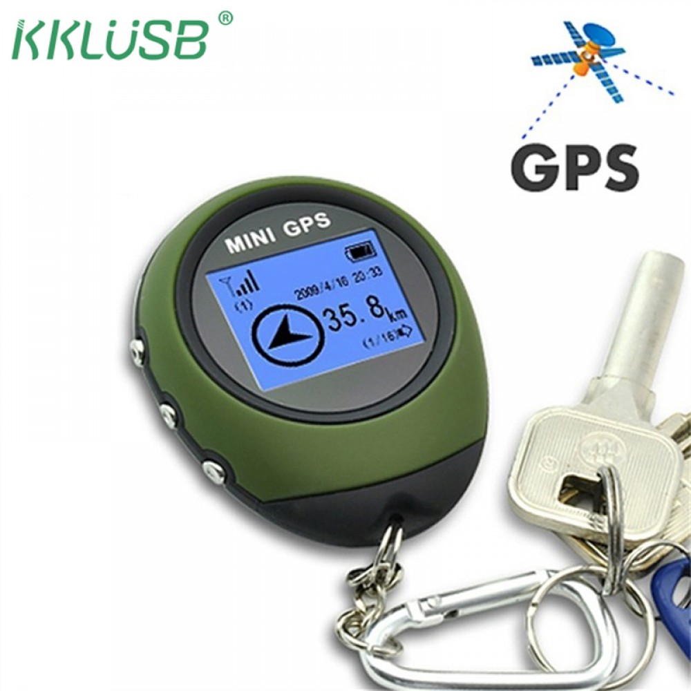 Mini GPS Tracker Tracking Device Travel Portable Keychain Locator Pathfinding Motorcycle Vehicle Sport Handheld Keychain