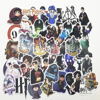 50pcs classic movie Harry Potter graffiti sticker for bicycle skateboard PVC waterproof toy sticker, childrens gift