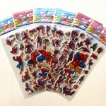 10 Sheets Spiderman Dinosaur DIY Stickers 3d Cartoon Children Stickers Child Toys Emoji PVC Scrapbook Gifts For Kids pegatinas