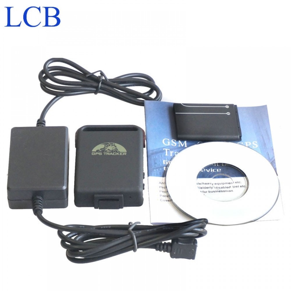 Brand Coban GPS tracker TK102B 4 band gps tracker with 2 wires Car battery charger support google link free shipping