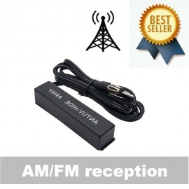 Black Electronic Auto Car Stereo Aerial AM FM Radio Hidden Hide Amplified Antenn