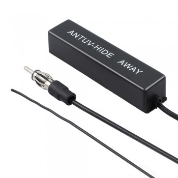 Black Electronic Auto Car Stereo Aerial AM FM Radio Hidden Hide Amplified Antenn