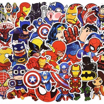 50pcs/set Super Hero Stickers For Computer PS4 Pad Phone Laptop TV Fridge Bicycle Waterproof DIY Decal Sticker
