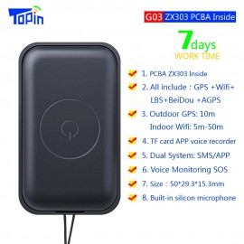TOPIN G03 Mini GPS Tracker Wifi LBS GPS Locator Web APP Tracking Voice Recorder For Children Car Vehicle GPS Locator GSM Tracker