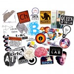 30 PCS science chemistry lab astronaut stickers blockchain code Brain scientists funny stickers for child gift decor Luggage