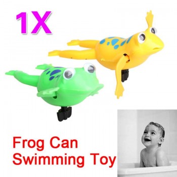 Free Shipping! Swimming Frog Battery Operated Pool Bath Cute Toy Wind-Up Swim Frogs Kids Toy ME3L