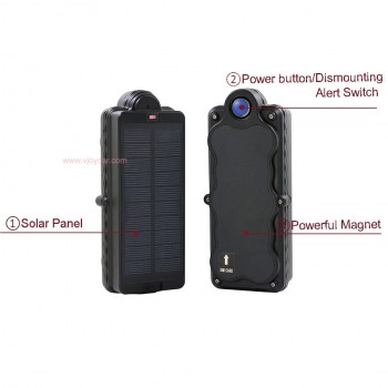 VJOYCAR TK20SSE GSM GPRS Solar GPS Tracker 20000mAh Rechargeable Removable Long Battery Life Waterproof Magnet Tracking Devices
