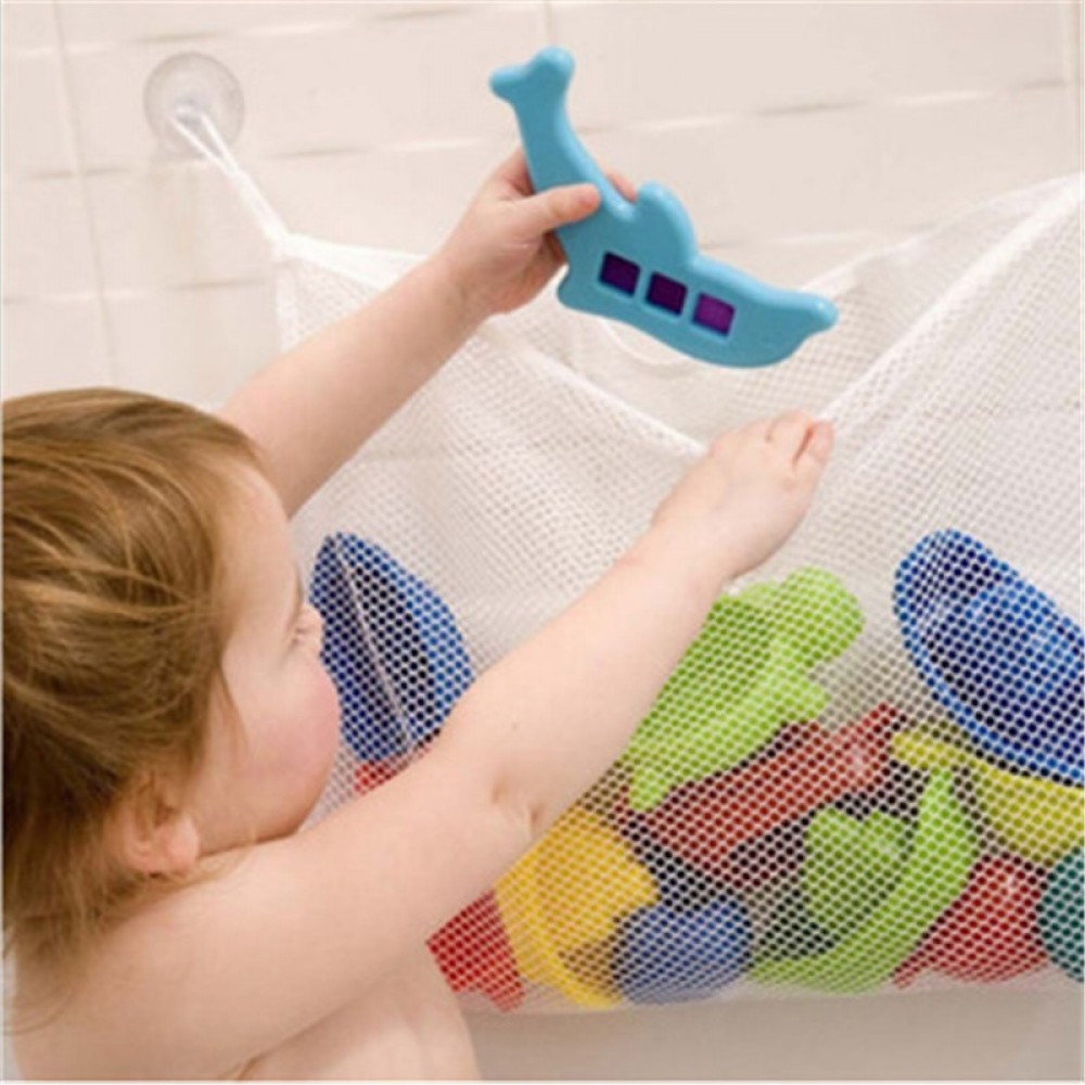 Baby Bath Toys Tidy Storage Bag with Suction Cup Kids Baby Bathroom Toys Mesh Bag Organiser Net Children Toy Hanging Storage Bag