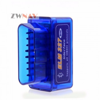 ZWNAV Hot Sale Super Mini Elm327 Bluetooth OBD2 Elm 327 Android Adapter Car Scanner OBD 2 Elm-327 V1.5 OBDII Auto Diagnostic