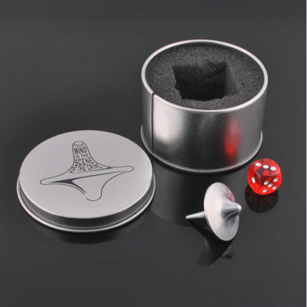 Mini  Classic Zinc Alloy Silver Spinning Top From Inception Totem Movie Children Toys Beyblade With Retail Metal Box High Quaity