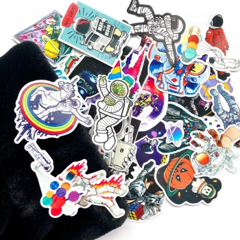 50PCS Outer Space Stickers Toys for Children Alien UFO Astronaut Rocket Ship Planet Sticker to Scrapbooking Skateboard Laptop