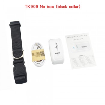 Easy operation Pet GPS Tracker mini TK909 With Collar for cat dogs long standby time waterproof GPS+GSM tracking Overspeed alert