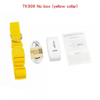 Easy operation Pet GPS Tracker mini TK909 With Collar for cat dogs long standby time waterproof GPS+GSM tracking Overspeed alert