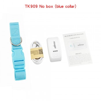 Easy operation Pet GPS Tracker mini TK909 With Collar for cat dogs long standby time waterproof GPS+GSM tracking Overspeed alert