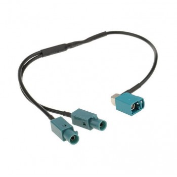 One Fakra Female to Two Fakra Male Conversion Cable Radio Antenna interface Adapter Connector Universal