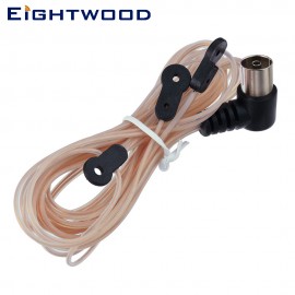 Eightwood T shape Indoor FM Dipole Antenna Aerial-HD Radio Female Pal Connector 75 Ohm for YAMAHA Sony Chaine Stereo Receiver