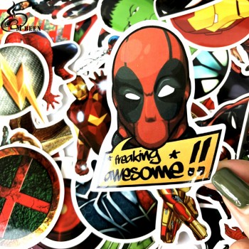 NEW 50pcs/set Marvel DC super hero sticker batman iron joker superman captain high quality waterproof PVC stickers For Suitcase