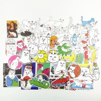 50pcs/1lot Funny Ripndipp Sticker Creative Personality Waterproof Rip N Dip Laptop Sticker for Finger Skateboard Car Styling Dec