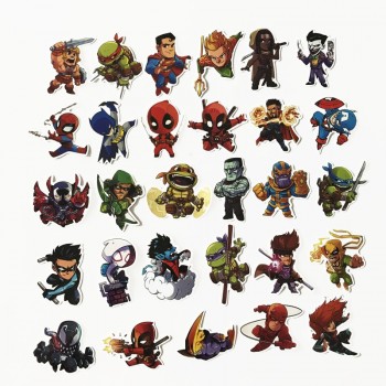 NEW 51 Pcs/Lot Stickers For MARVEL Super Hero DC For Car Laptop Notebook Decal Fridge Skateboard Batman Superman Hulk Iron Man