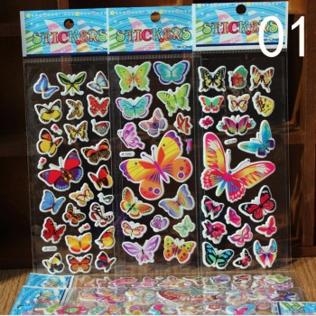 10 Sheets Kids Cute 3D Animals Cartoon Stickers Mixed Dress Up School Teacher Reward Children Early Learning Toys