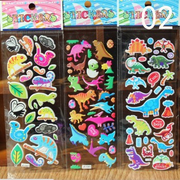 10 Sheets Kids Cute 3D Animals Cartoon Stickers Mixed Dress Up School Teacher Reward Children Early Learning Toys
