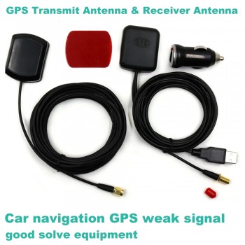External GPS Antenna amplifier to solve car navigation GPS weak signal GPS receiving antenna and transmitting module in vehicle