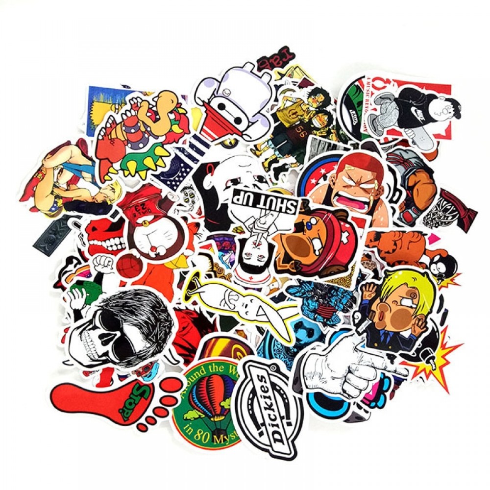 100pcs/pack Classic Graffiti Stickers For Motor Car Suitcase Laptop Skateboard Stickers 20pcs/lot amp; 50pcs/set Can Choose