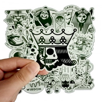 30 Pcs Restoring Ancient Ways Black And White Sticker Graffiti Punk JDM Cool Stickers For Kids Sticker on Laptop Bike Helmet