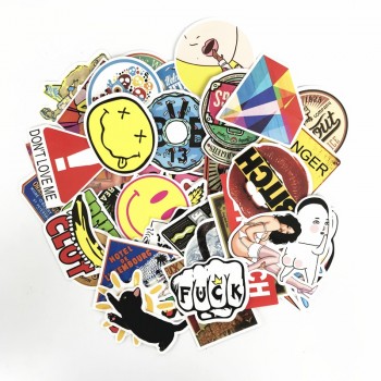 TD ZW 2018 50Pcs/lot Random Mixed Funny Stickers For Snowboard Laptop Luggage Car Fridge Car-Styling Vinyl Home Decor Pegatina