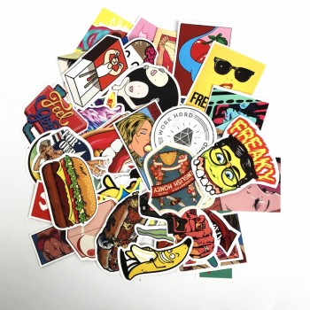 TD ZW 2018 50Pcs/lot Random Mixed Funny Stickers For Snowboard Laptop Luggage Car Fridge Car-Styling Vinyl Home Decor Pegatina