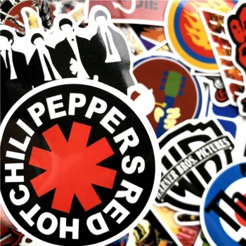 52 Pcs Rock amp; Roll Stickers for Laptop Luggage Bicycle Car Styling Skateboard Motorcycle Vinyl Decal Graffiti Punk Cool Stickers