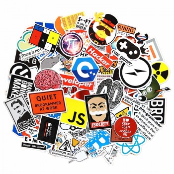 102pcs Internet Programming stickers science JS Php C Language Cloud Docker Developer sticker for DIY Laptop Phone Car