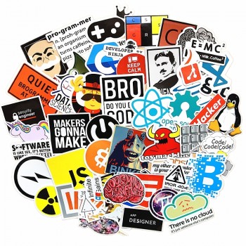 102pcs Internet Programming stickers science JS Php C Language Cloud Docker Developer sticker for DIY Laptop Phone Car