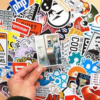 102pcs Internet Programming stickers science JS Php C Language Cloud Docker Developer sticker for DIY Laptop Phone Car