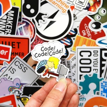 102pcs Internet Programming stickers science JS Php C Language Cloud Docker Developer sticker for DIY Laptop Phone Car