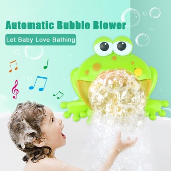 Dropshipping Bubble Crabs Music Kids Pool Swimming Bathtub Soap Machine Automatic Bubble Maker Baby Frog Bath Toy for Children
