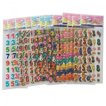 10 Sheets/lot Super multi Design 3D Puffy Bubble Waterpoof Stickers Fruits Smile Animal Children Kids Boy Girl DIY Toy WYQ
