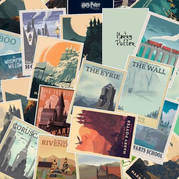 25 Pcs Harry Potter Hogwarts Movie Sticker For guitar suitcase fridge laptop poster stickers waterproof toy sticker
