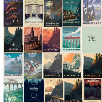25 Pcs Harry Potter Hogwarts Movie Sticker For guitar suitcase fridge laptop poster stickers waterproof toy sticker