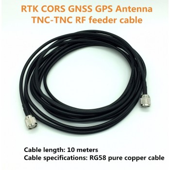 Applied to RTK GNSS antenna, CORS GPS antenna, connector cable RG58, pure copper cable TNC connectorsTNC 10 meters,