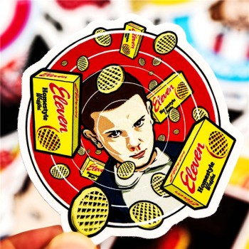 30PCS Pack Stranger Thing Figure Stickers Set Anime Toy Sticker For Luggage Skateboard Motorcycle Laptop Waterproof Sticker