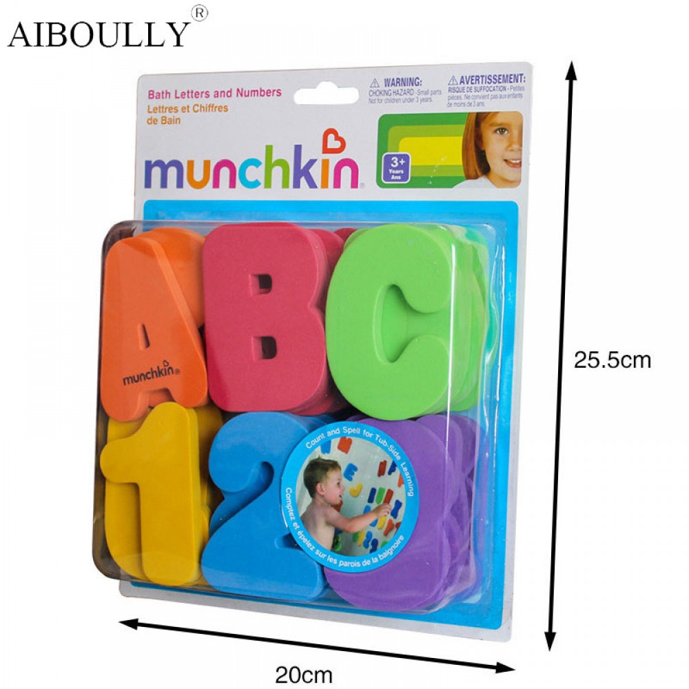 36-Piece MunchkinS Child Puzzle Baby Toy EVA Bath Alphanumeric Letters Numbers Bathroom Water Toys Early Educational Kid Toy
