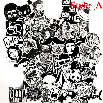 60-120pcs jdm stickers waterproof home decor Doodle laptop motorcycle bike travel case decal accessories window sticker