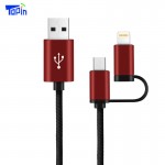 Micro-USB Lightning 2in1 Data Charging Cable GPS Tracker Wifi LBS Remote Tracking Voice Monitor for iPhone Android Car Vehicle