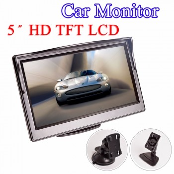 Hippcron 5 Inch Car Monitor TFT LCD 5 HD Digital 16:9 800*480 Screen 2 Way Video Input For Reverse Rear View Camera DVD VCD