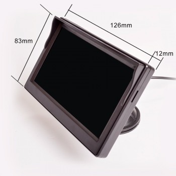 Hippcron 5 Inch Car Monitor TFT LCD 5 HD Digital 16:9 800*480 Screen 2 Way Video Input For Reverse Rear View Camera DVD VCD