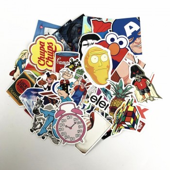 2018 50pcs Random Mixed Sticker for Snowboard Laptop Luggage Car Fridge Car- Styling Vinyl Decal home decor Stickers Pegatinas