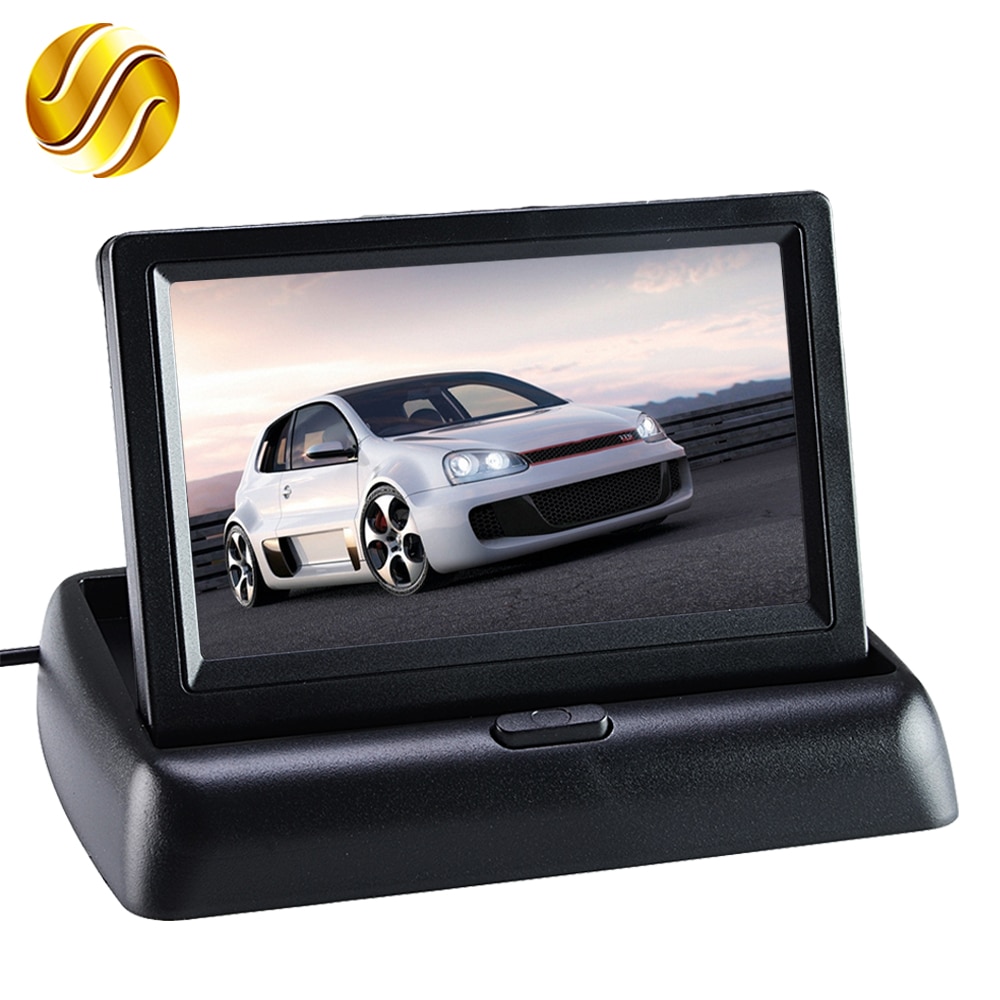 Car Monitor 4.3 Display for Rear View Camera Foldable Color TFT LCD  4.3 Inch HD Screen For Car Reverse